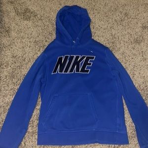 Blue Hooded Nike Sweatshirt
